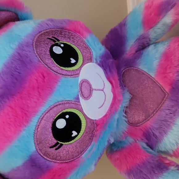 Build A Bear 18" Heartables Kiki Panda Safari Stripe Pink Purple Blue BAB - Picture 5 of 12